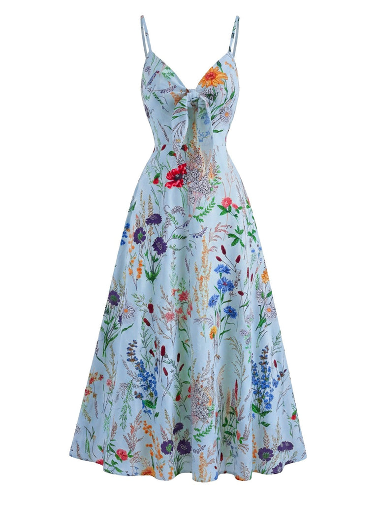 Robe Trapèze Florale Col Claudine Manches Courtes années '60