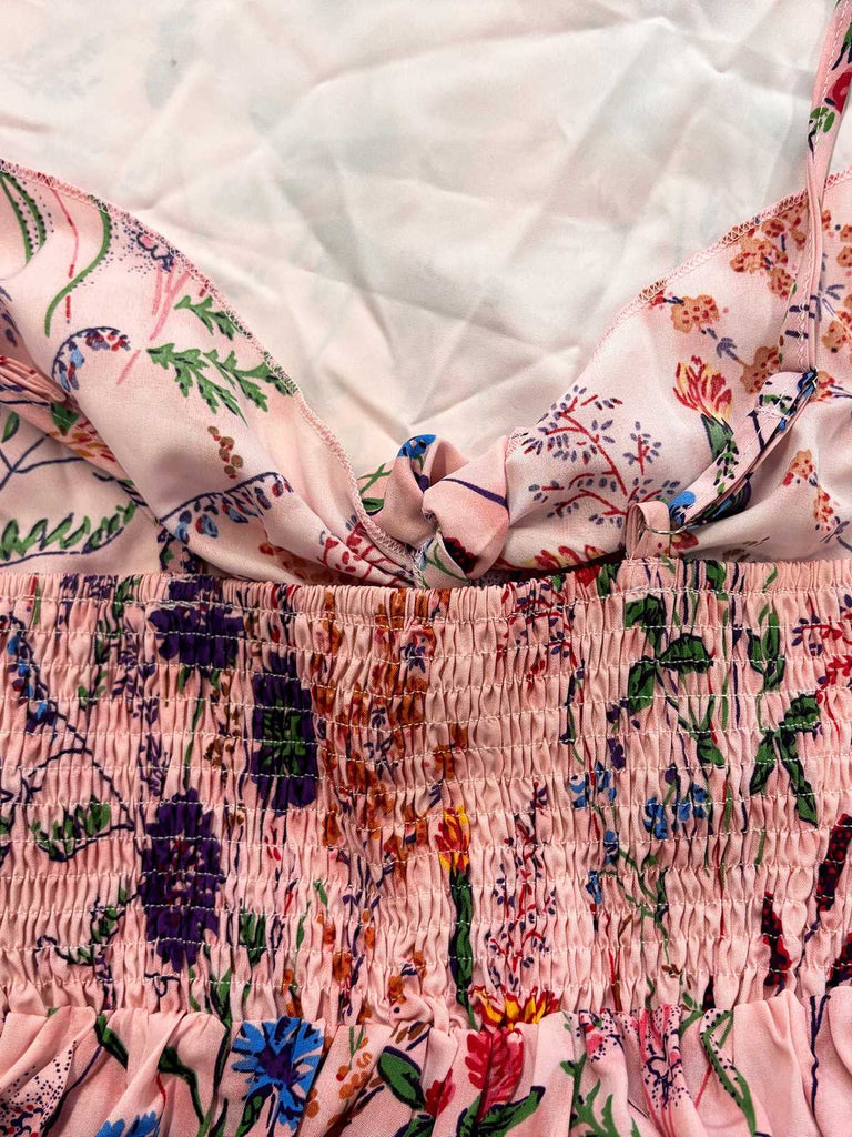 Robe Trapèze Florale Col Claudine Manches Courtes années '60 10