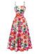Robe à Bretelles Spaghetti Floral Style Boho Années 70
