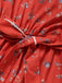 [Prévente] Robe Sans Manches Floral Volant Col V Petites Fleurs Rouge Années 1940 7