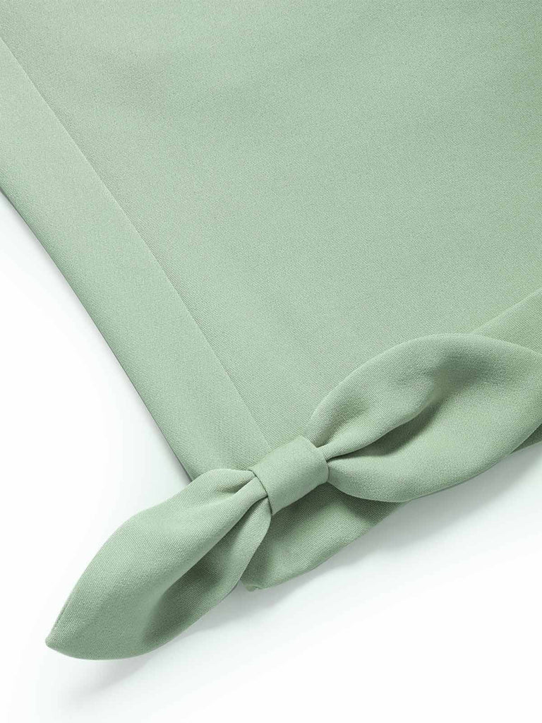 [Prévente] Combishort Col Claudine Nœud Ceinturée Vert Sauge Années 1950 5
