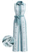 [Prévente] Combinaison à Jambes Larges Boutonnée Ceinturée Floral Bleu Clair Années 70