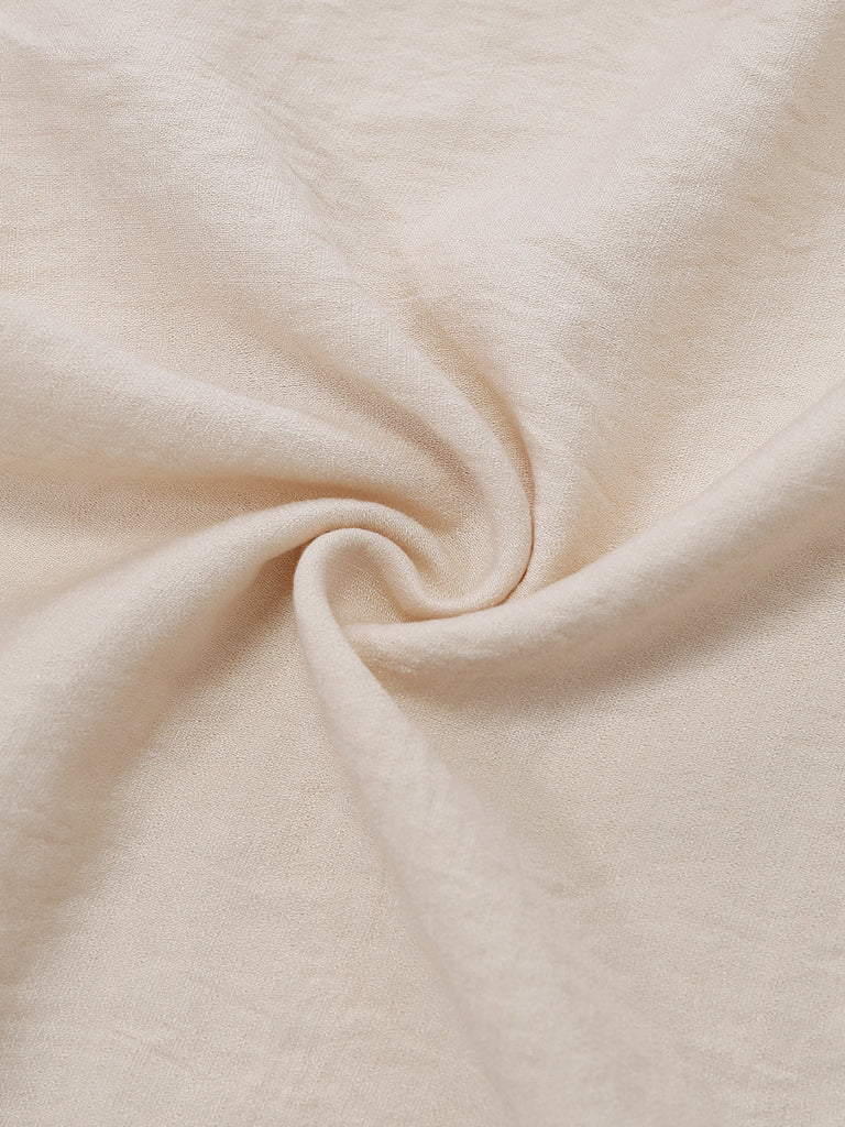 Combinaison à Bretelles Spaghetti Dentelle Crochet Franges Beige Années 70