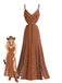 Robe longue bohème fines bretelles années 70
