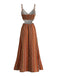 Robe longue bohème fines bretelles années 70