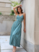Robe longue oasis bohème fines bretelles années 70