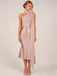 Robe sirène satin orange et rose épaule et écharpe années 1930