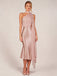 Robe sirène satin orange et rose épaule et écharpe années 1930