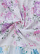 Robe Multicolore Smocké Floral Dentelle à Étages Maxi Années 1970 5