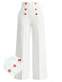 [Prévente] Pantalon Double Boutonnage Rouge Blanc Années 50