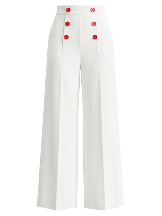 [Prévente] Pantalon Double Boutonnage Rouge Blanc Années 50