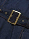 [Prévente] Robe Marine Bleu Revers Col V Sans Manches Denim Années 1950