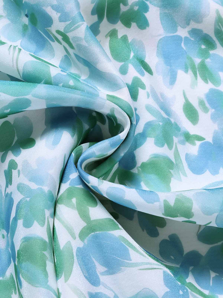 [Prévente] Robe Évasée Florale Col Bateau Ceinture à Nouer Années 1950 7