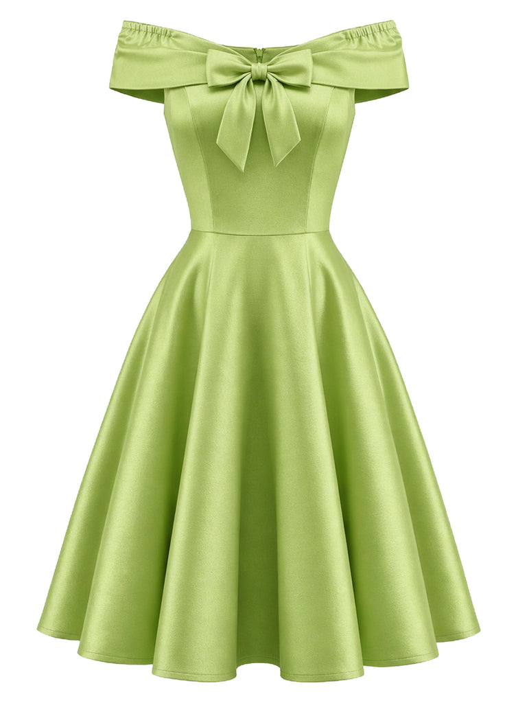 [Prévente] Robe Épaules Dénudées Nœud avec Amovible Papillon Tulle Superposition Années 1950 4