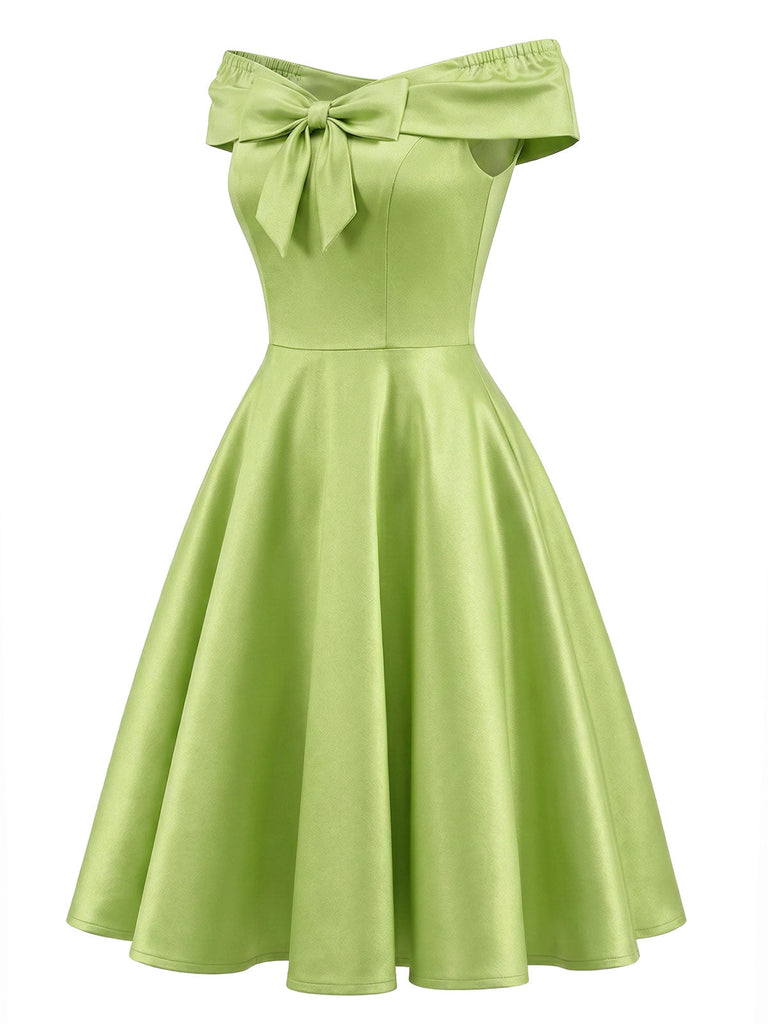 [Prévente] Robe Épaules Dénudées Nœud avec Amovible Papillon Tulle Superposition Années 1950 5
