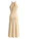 Robe Noire Licou Crochet Bohème Midi Années 60