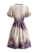 Robe cosplay Halloween tie-dye de démone à manches bouffantes Années 1950