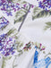 Robe Blanc Floral Imprimé Bretelles Fines Mousseline Années 1950 4