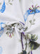 Robe Blanc Floral Imprimé Bretelles Fines Mousseline Années 1950 5