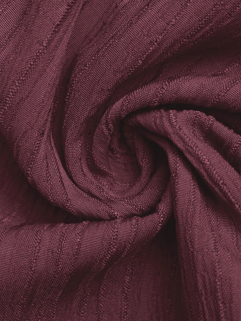 Combishort One-Shoulder Uni Ceinturé Textured Années 1950