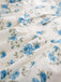 Robe Nouage Avant Col Carré Petites Fleurs Bleue Années 40