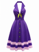 [Prévente] Robe costume cosplay violette inspirée de Daphné, dos nu Années 1950