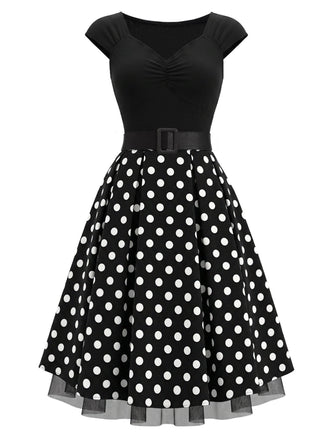 [Pre-Sale] Black 1950s Mesh Vintage Classic Dress 3