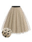 [Prévente] Jupe Beige à Pois Tulle Années 1950