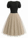 [Prévente] Ensemble Manches Bouffantes Ribbed Bodysuit & à Pois Tulle Années 1950 3