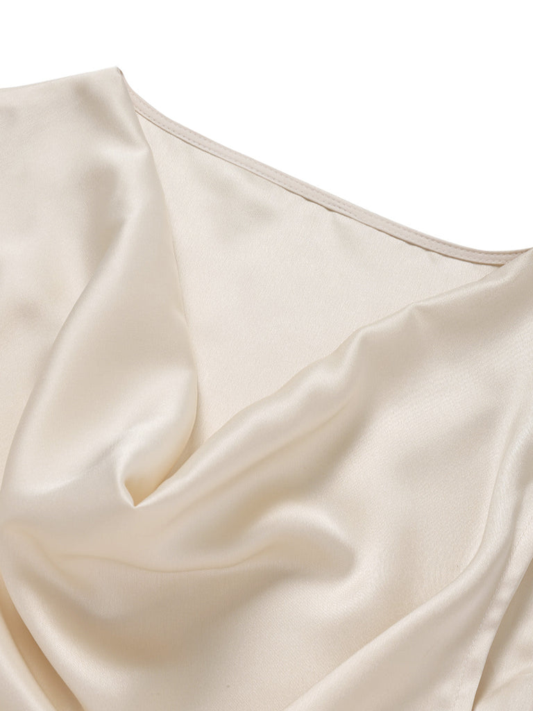 [Prévente] 3PCS Dentelle Satin Drapé Col Taille Champagne Années 1920 9