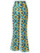 [Prévente] Pantalon multicolore hippie à motif abstrait et coupe légèrement évasée Années 1970