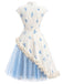 [Prévente] Robe Col Montant Rosette 3D Tulle à Pois Années 50