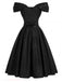 [Prévente] Robe Noir Épaules Dénudées Encolure Cœur Années 1950 4