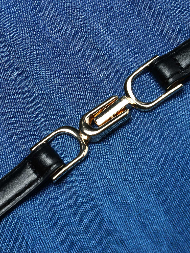 [Prévente] Combinaison Bleue Jambes Larges Dos-Nu Dentelle Ceinturée Années 1980 6