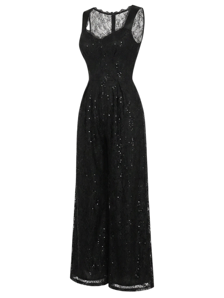 [Pre-Sale] Black 1960s Lace Vintage Classic Jumpsuit 3