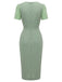 [Prévente] Robe Vert Nœud Hollow Bicolore Crayon Années 1960 4