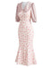 [Pre-Sale] Light Blue 1930s Floral V Neck Dress 4