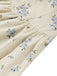 [Prévente] Robe Bleu Clair Floral Imprimé Volant Nœud Umbrella Années 1950 6