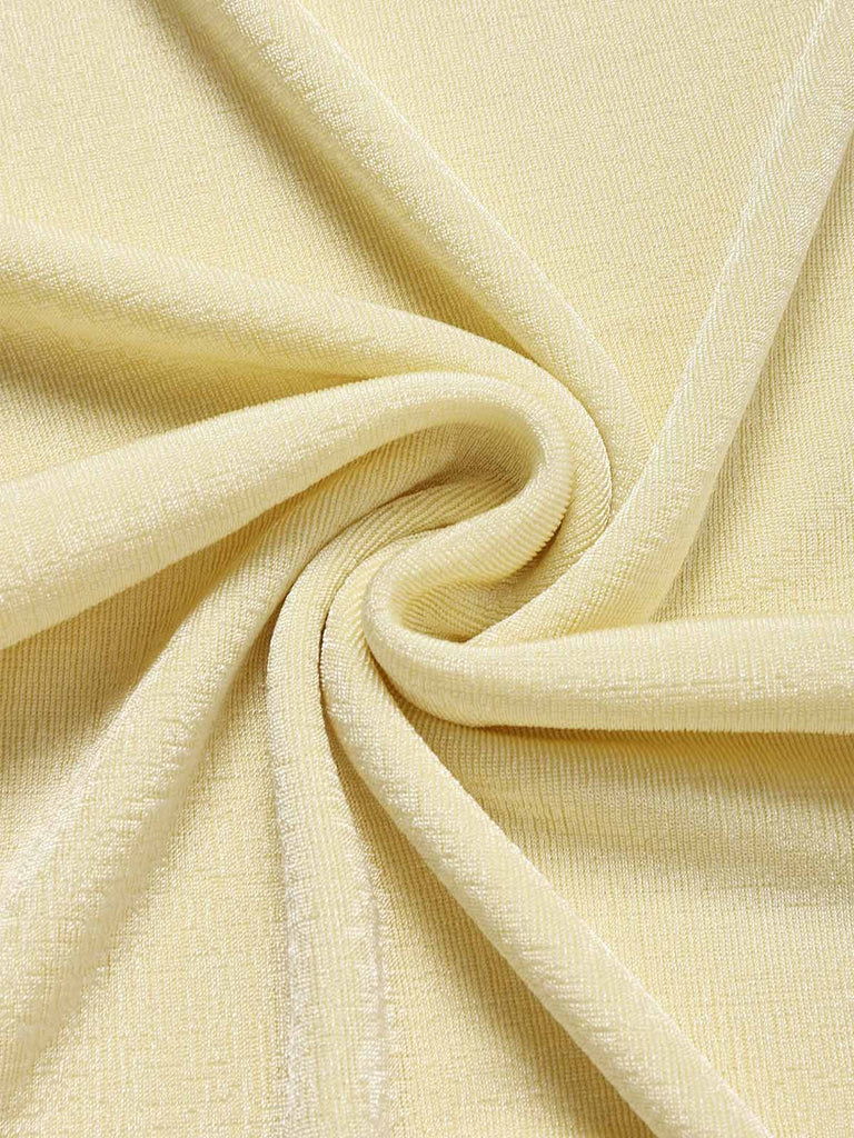 [Prévente] Combinaison Doré Col V Torsadé Jambes Larges Tricot Années 1970 7