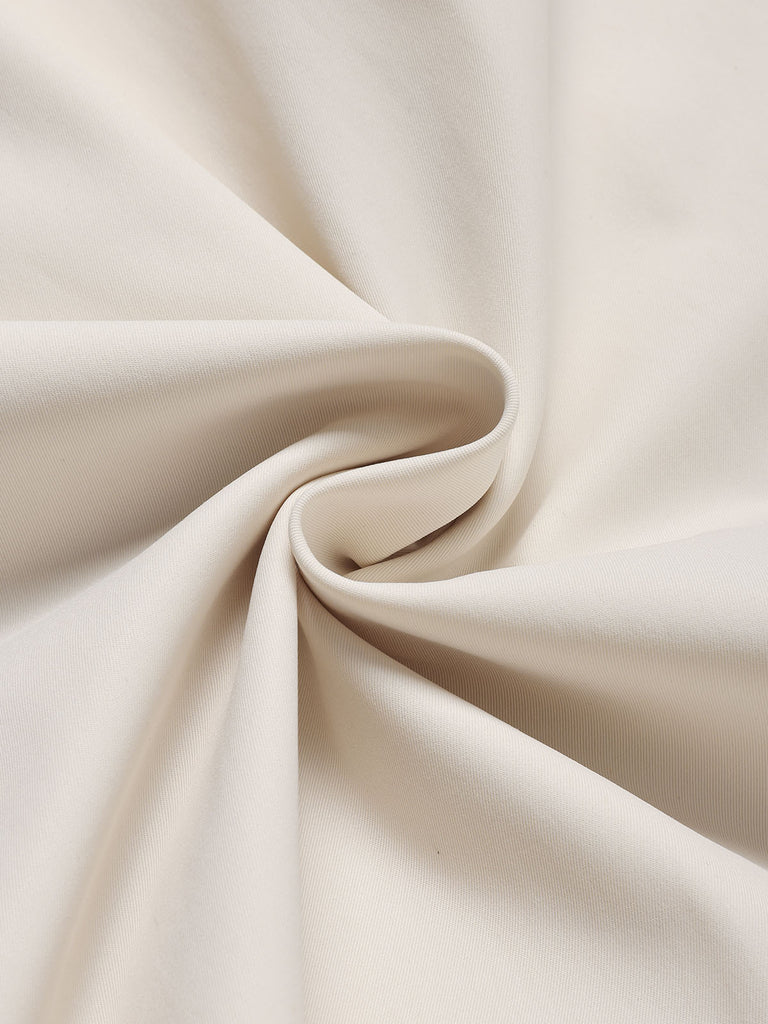 [Prévente] Robe Beige Revers Ceinturé Évasé Années 1950 5