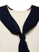 [Prévente] Robe Crème Col Marin Rayé Tricot Années 1970 5