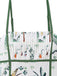 Robe Bretelles Spaghetti Mi-Longue Botanique Évasé Blanc & Vert Années 1950 3