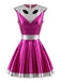 Robe Metallic Alien Cutout Halloween Mini Années 1960