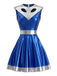 Robe Metallic Alien Cutout Halloween Mini Années 1960