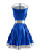 Robe Metallic Alien Cutout Halloween Mini Années 1960
