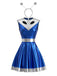 Robe Metallic Alien Cutout Halloween Mini Années 1960