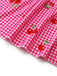 Robe Rose Vichy Cerise à Étages Maxi Années 1930 7