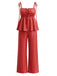 Red 1940s Vintage Classic Two Piece Set 2