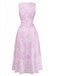 Robe Col Carré Sans Manches Petites Fleurs Bleues Années 1940