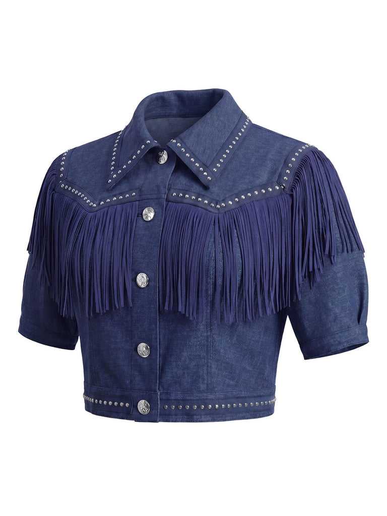 [Pre-Sale] Dark Blue 1960s Denim Vintage Classic Top 3